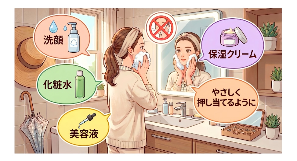 「摩擦レス」なスキンケアとクーラーに負けない保湿の徹底
