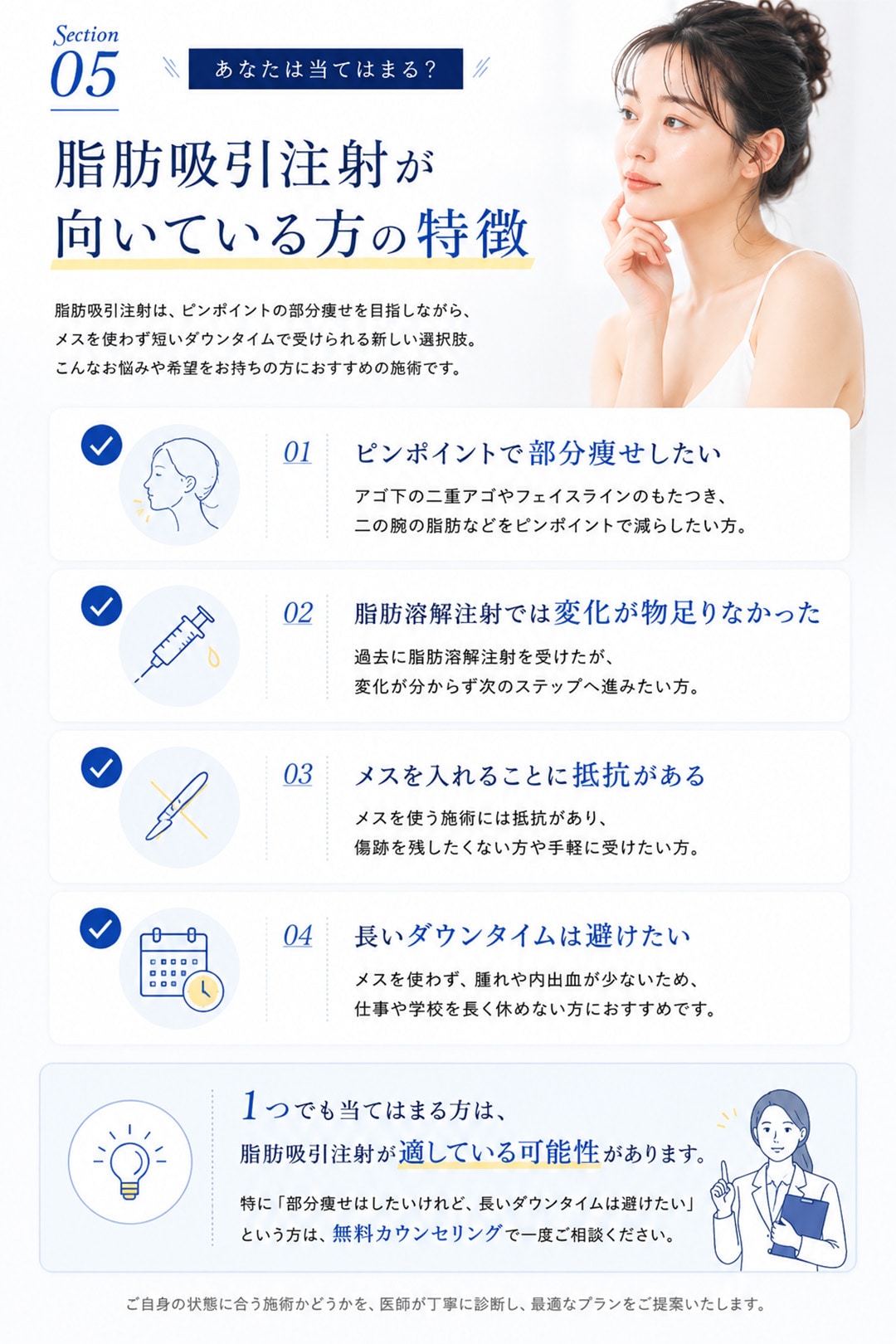私に脂肪吸引注射は向いているの？