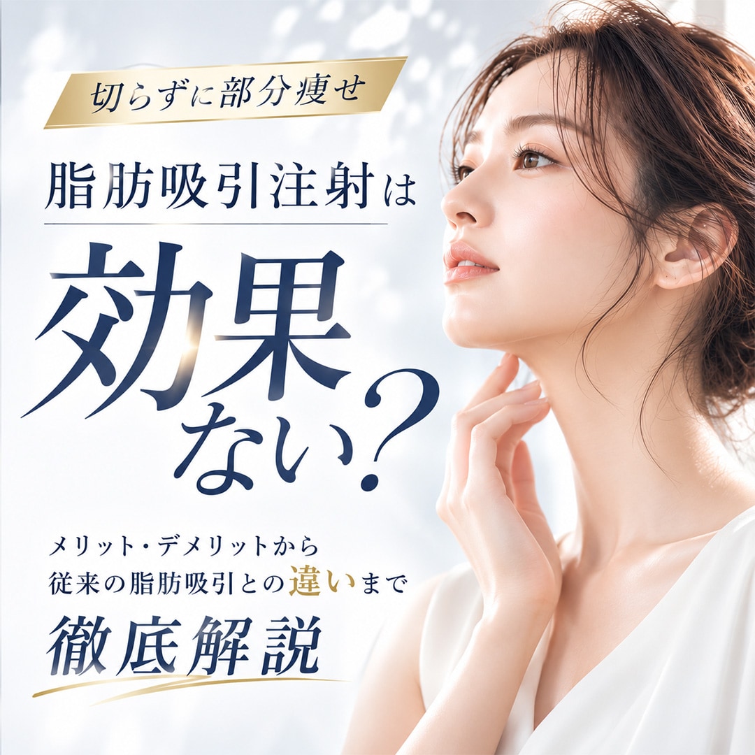 脂肪吸引注射は効果ない?メリット・デメリットから「従来の脂肪吸引」との違いまで徹底解説【流山おおたかの森院】