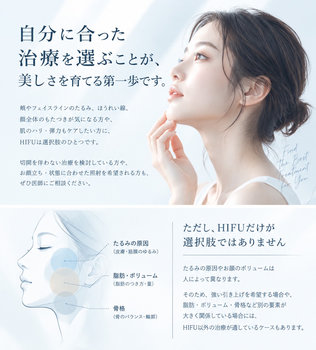 たるみ治療も様々
