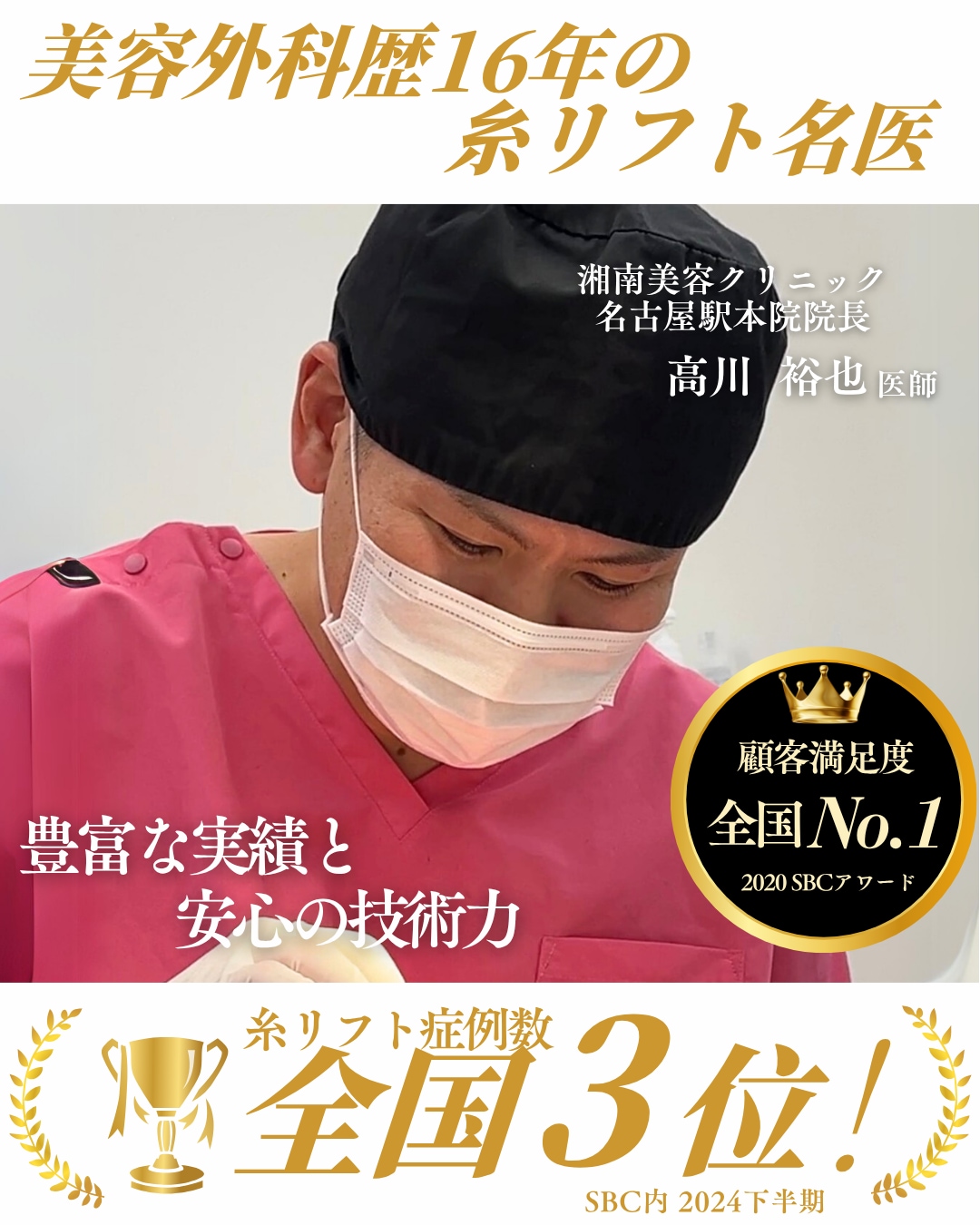 糸リフト症例数全国No.3のベテラン医師