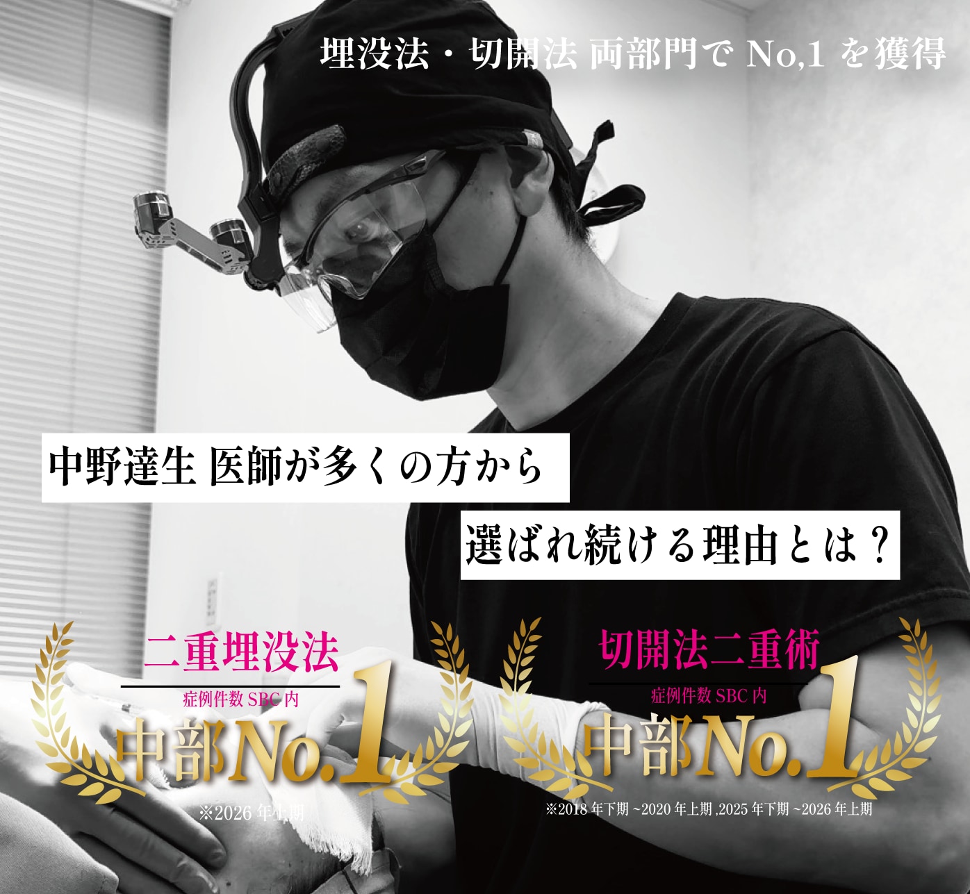 【圧倒的症例数が証明する確かな技術力】名古屋で二重整形するなら埋没・切開ともに中部No.1の中野達生医師へ