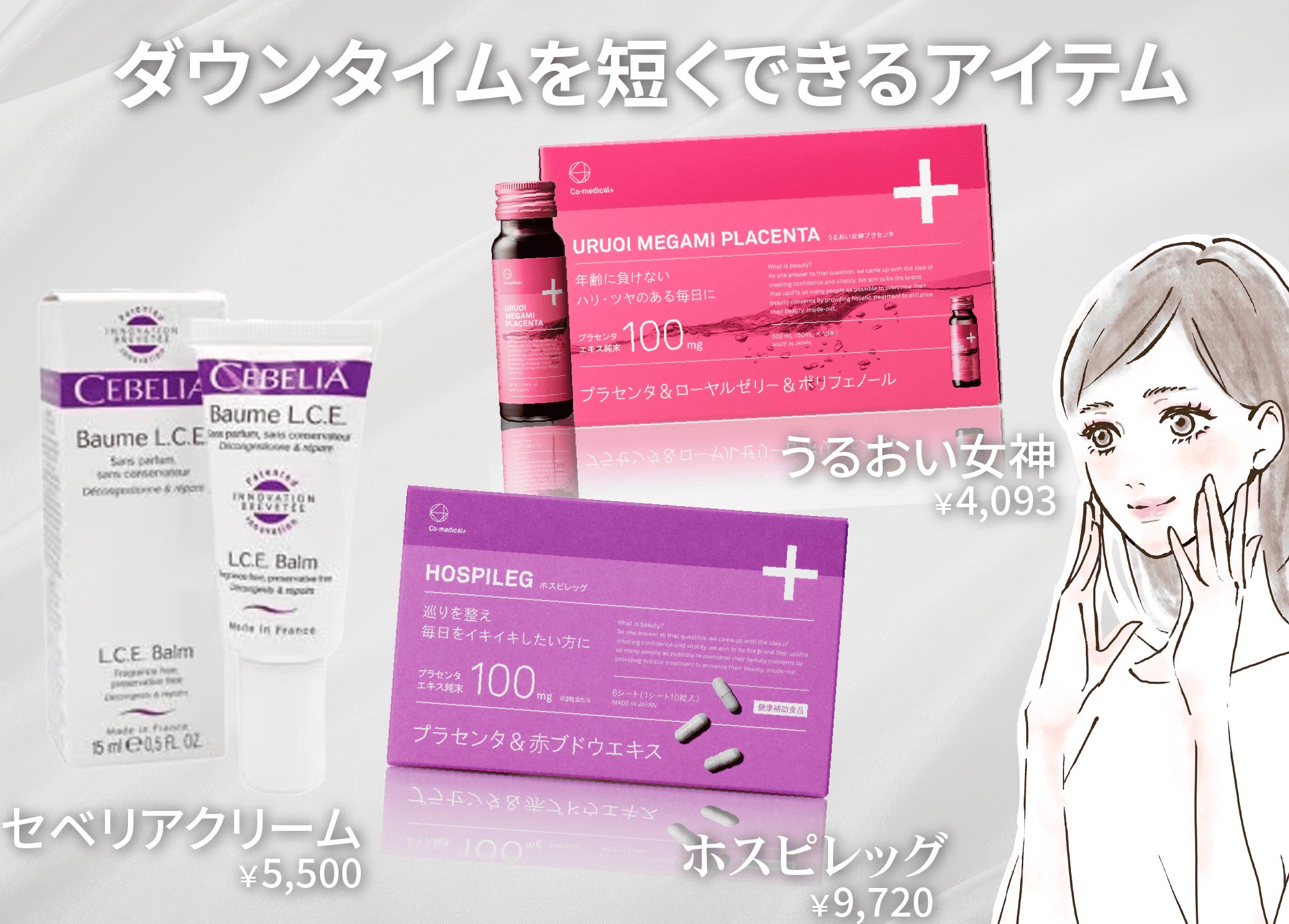 ダウンタイムを短くする内服薬を利用する