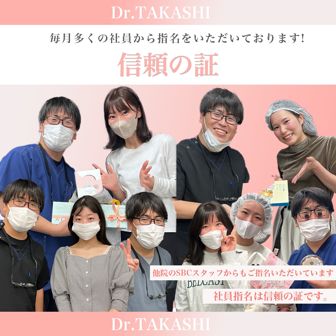 毎月美容外科スタッフからの指名多数