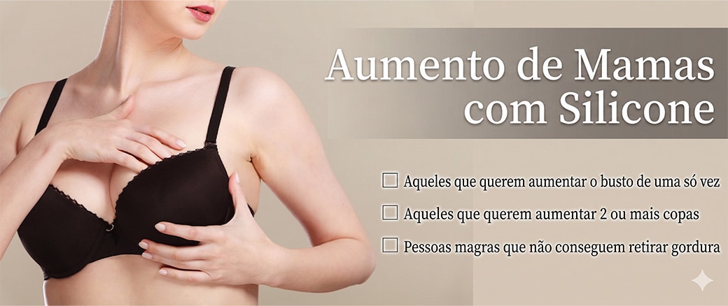 Aumento de mama com silicone