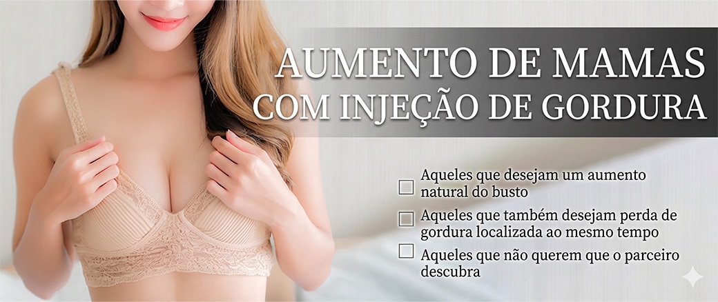 Aumento mamário com enxerto de gordura