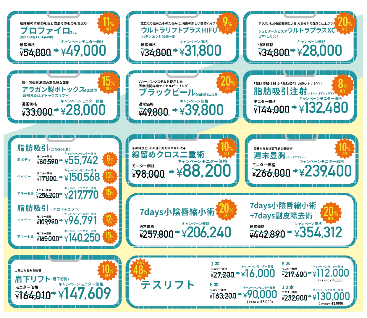 施術対象メニュー