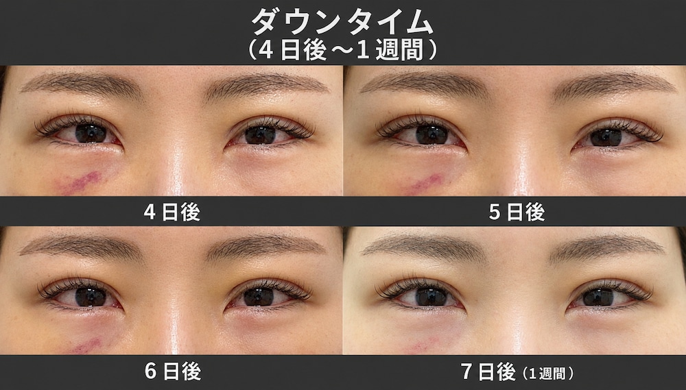 大きな腫れが引き、メイクで隠せるように