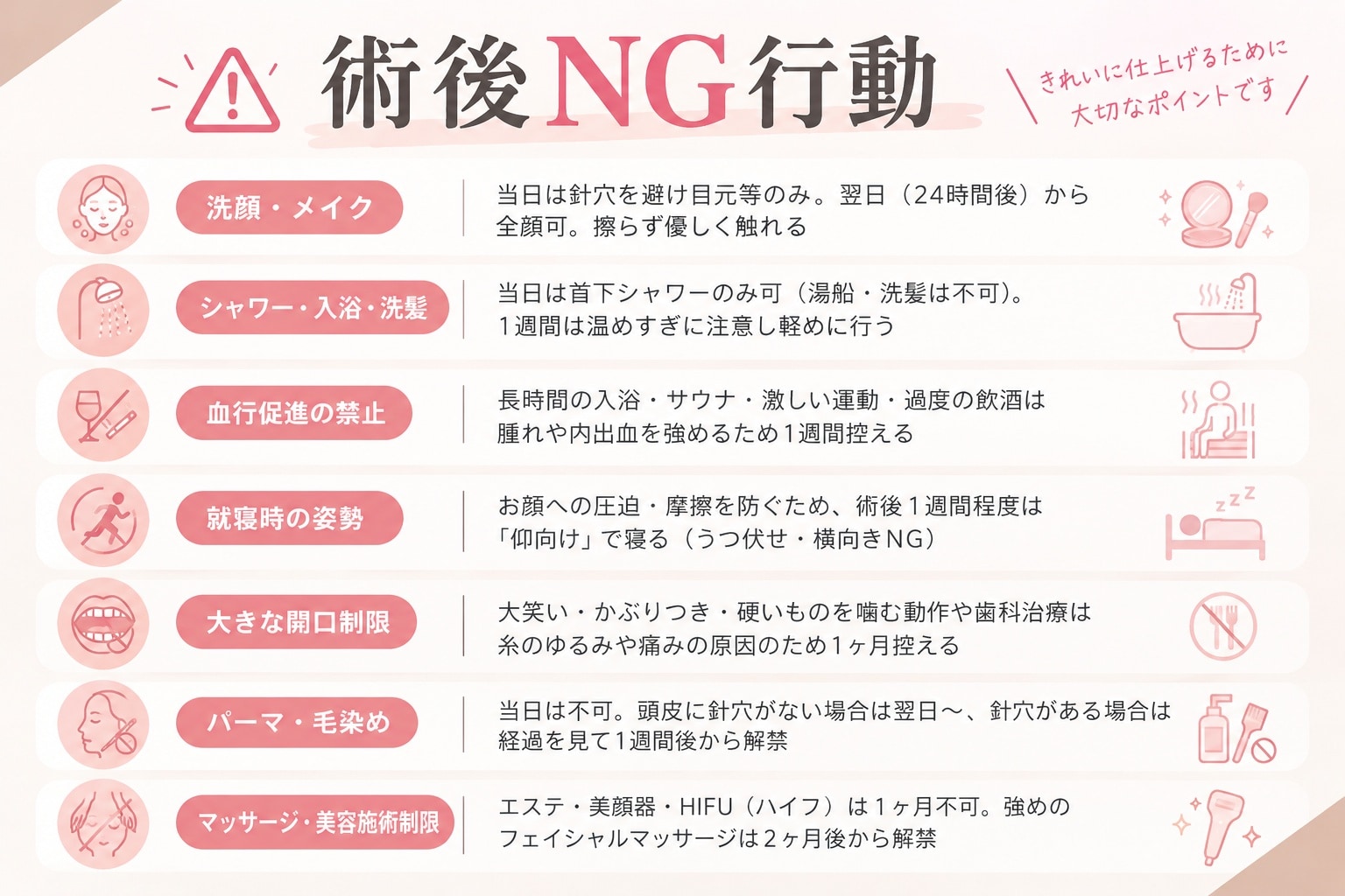 ⚠️守ってほしいNG行動⚠️