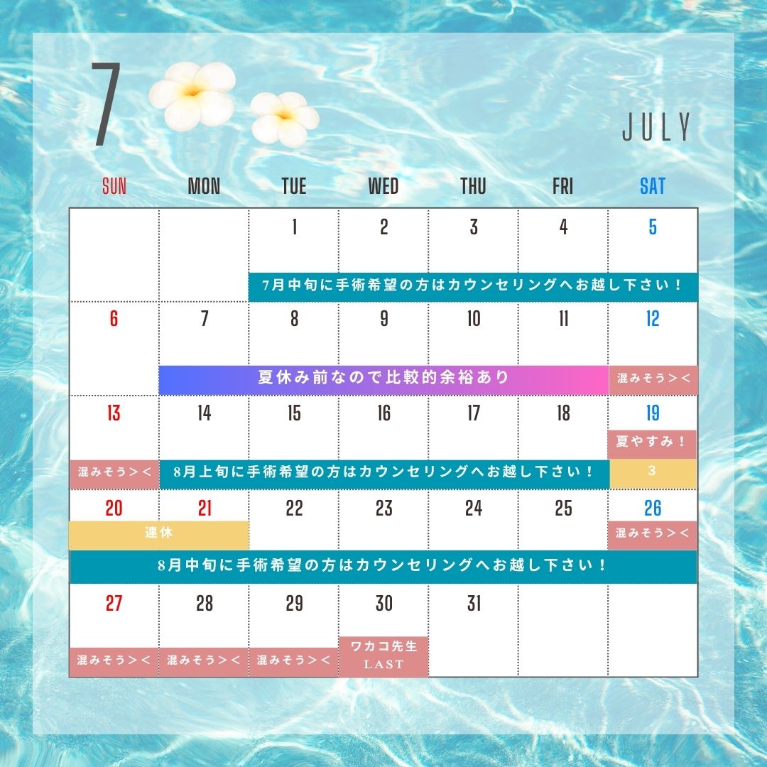 今年の夏のご予定は？？