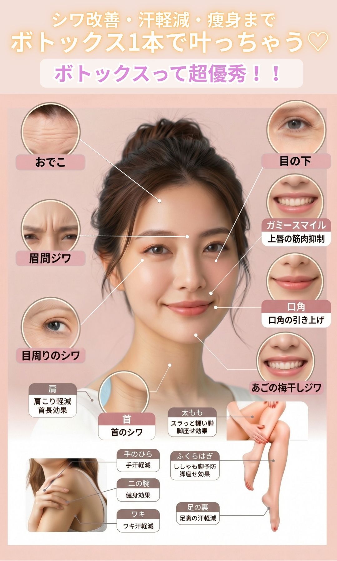 ボトックスで全身美容