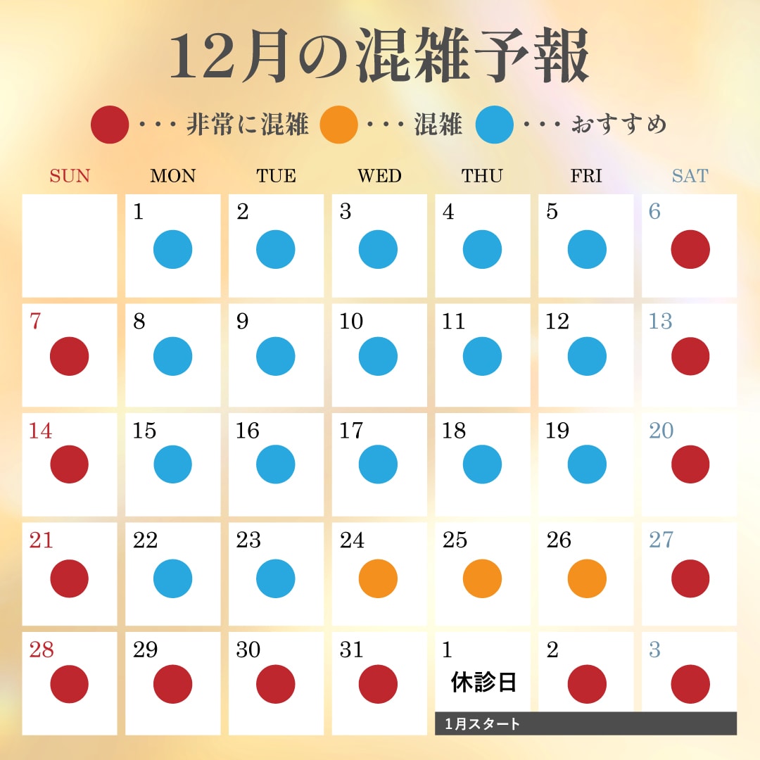 12月の混雑予報