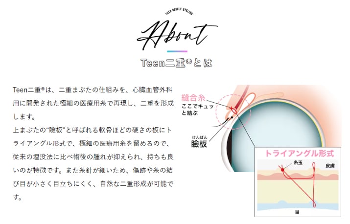 ④ 初めての二重に「TEEN二重®」