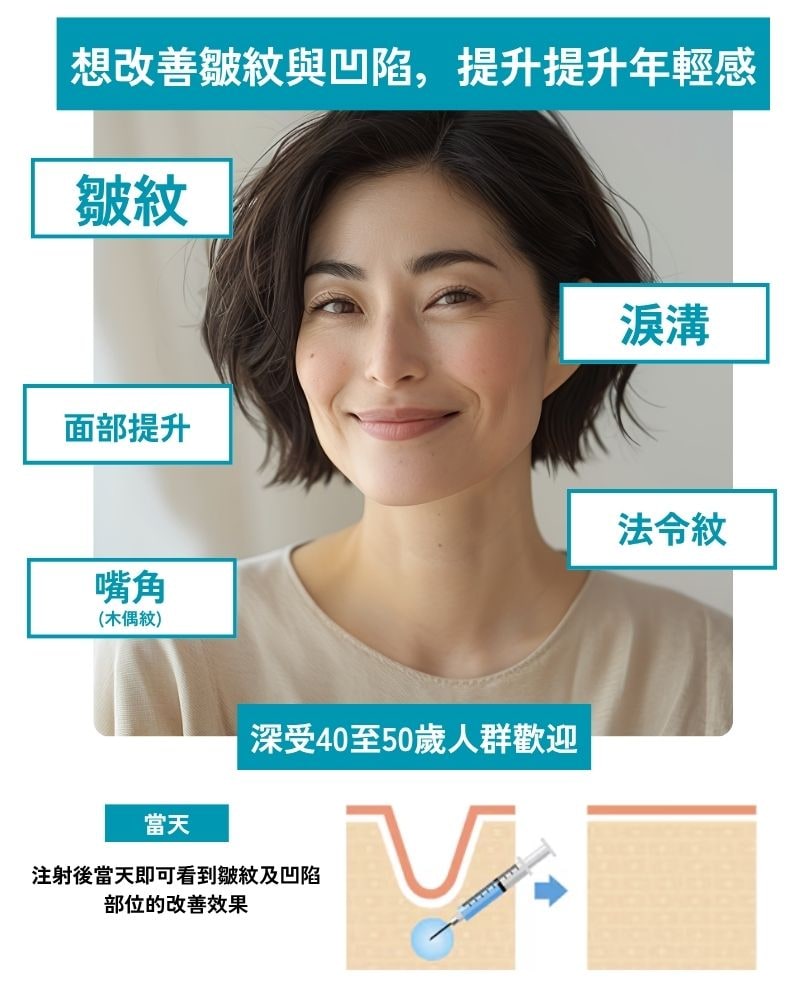 想改善皺紋與凹陷，提升年輕感