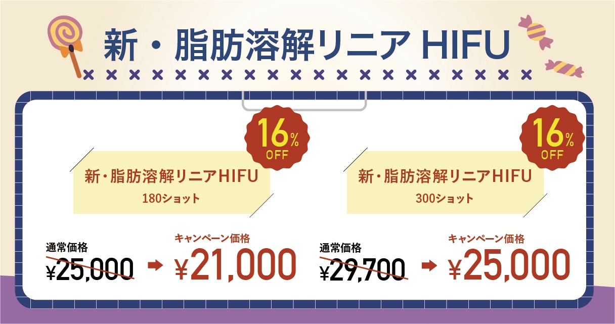 新・脂肪溶解リニアHIFU