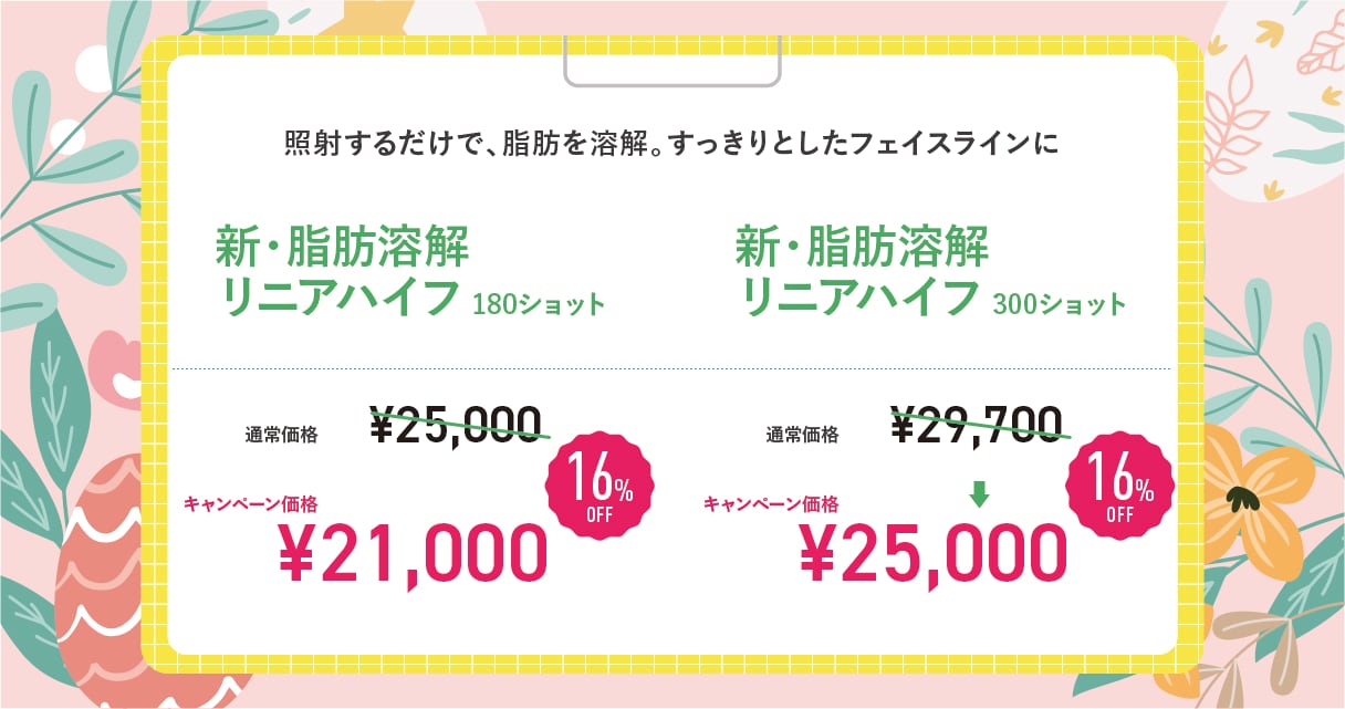 【痩身治療】新・脂肪溶解リニアハイフ