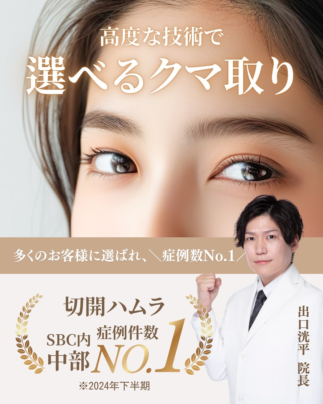 クマ取り全術式対応 × 豊富な症例数