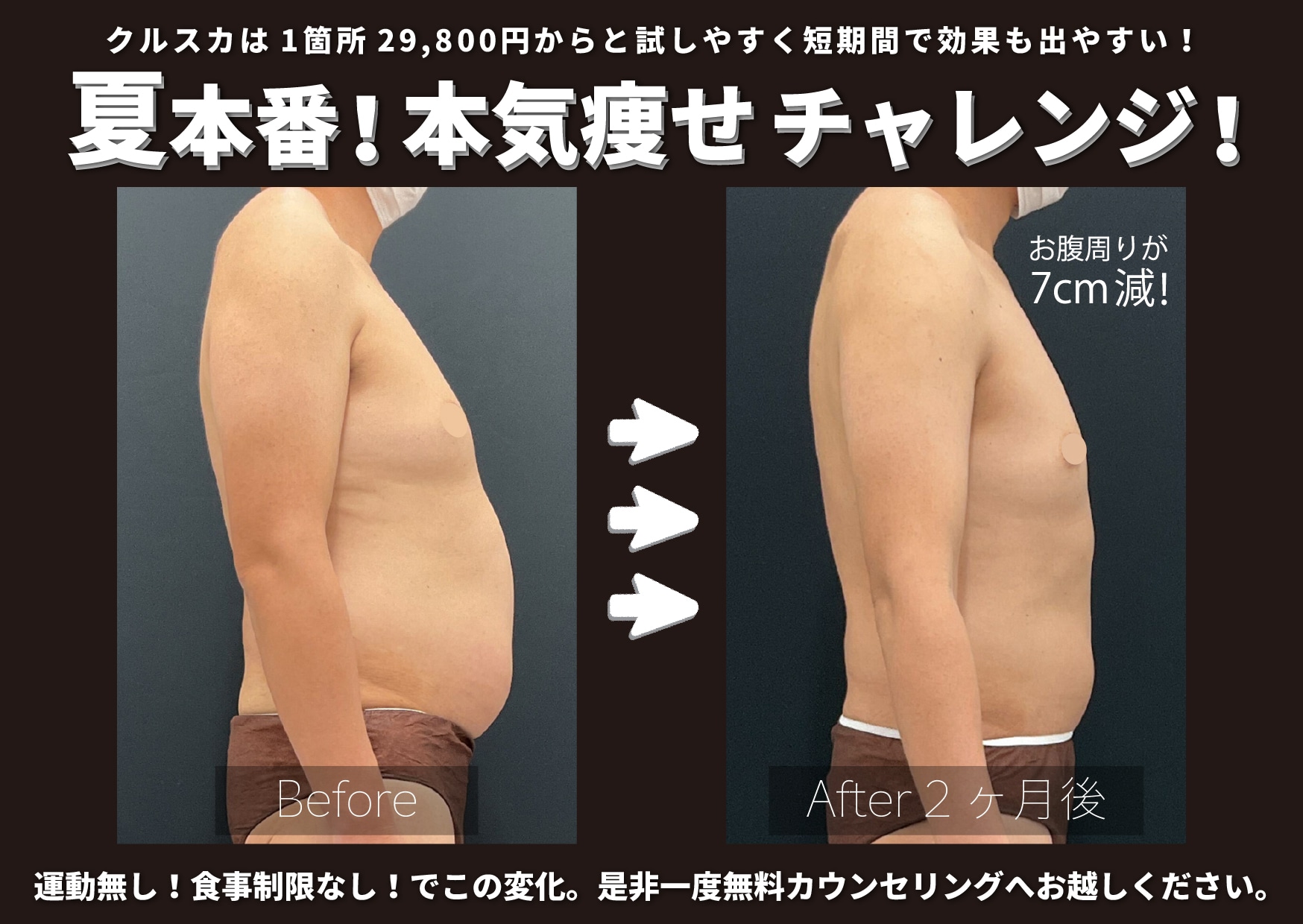 2ヶ月でお腹周り-7cmも夢じゃない✨