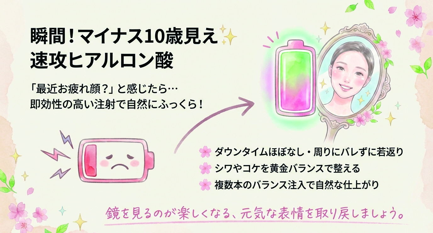 ヒアルロン酸で可愛く若返る