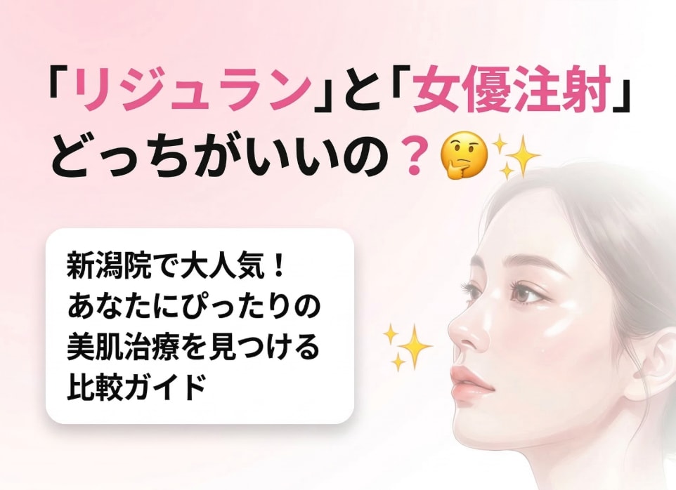 リジュランと女優注射の違いは？どっちが私に合う？お悩み別・美肌メニュー徹底ガイド🎀