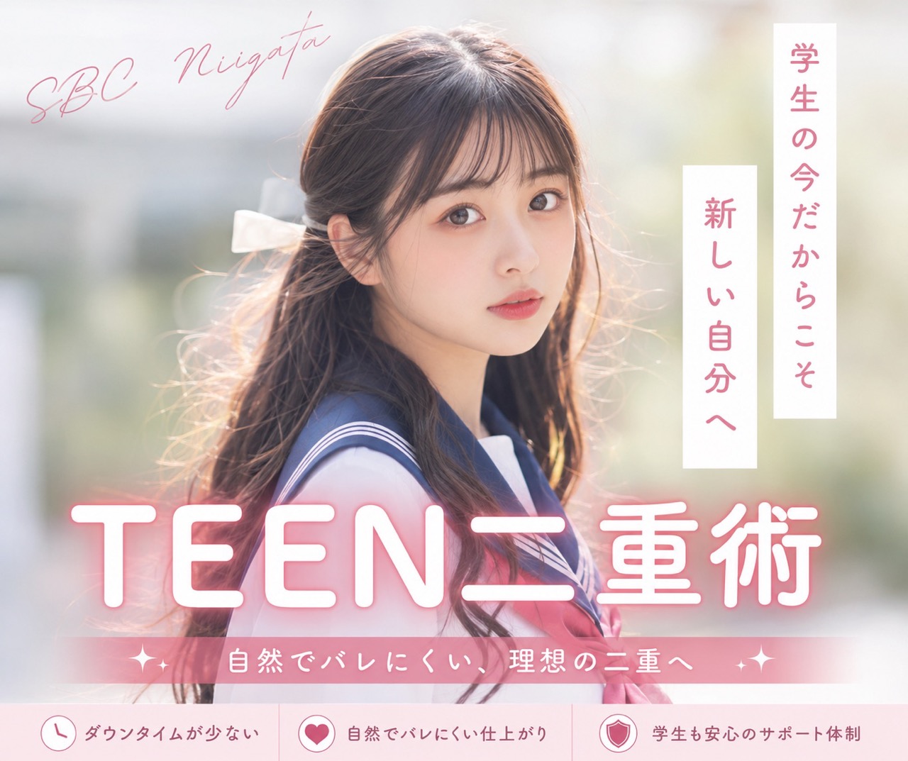 【価格改定】10代・学生に人気のTeen二重®｜新潟で二重にするなら湘南美容クリニック新潟院