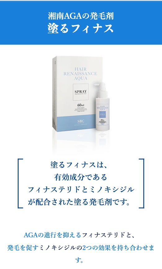 湘南AGAの発毛剤｜塗るフィナス