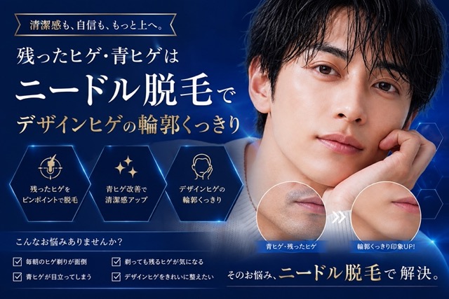 👔男性必見！メンズニードル身だしなみ脱毛