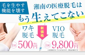 【根本的に毛を無くす】湘南の「もう生えてこない」医療脱毛