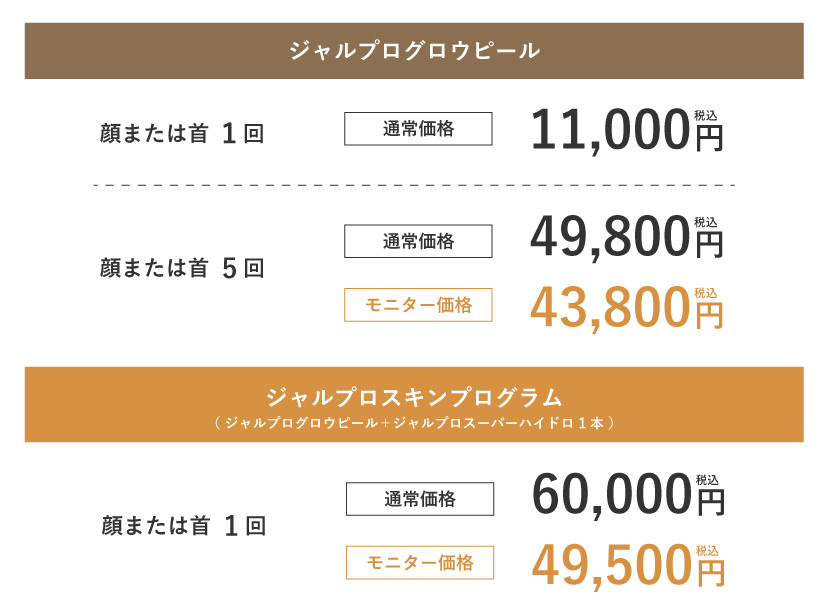 通常価格 / モニター価格