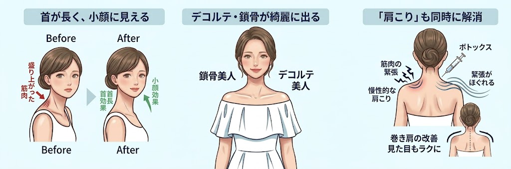 首長・小顔・華奢デコルテに変身！肩こりまで同時にリセット！