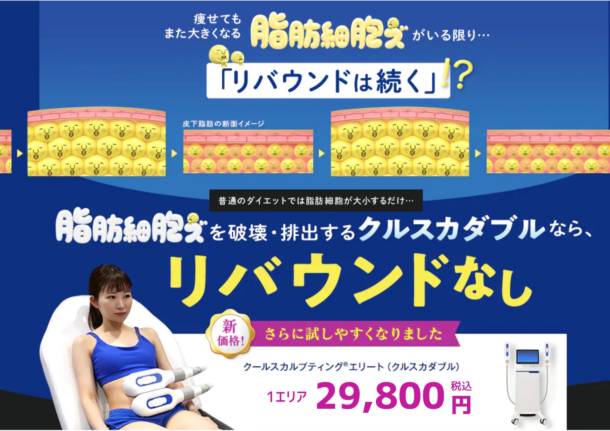 努力で痩せにくい場所でも細胞からやせる!