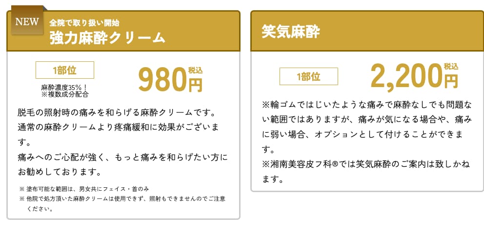 痛みが心配の方へ向けて２種類の麻酔の選択肢をご用意しています。
