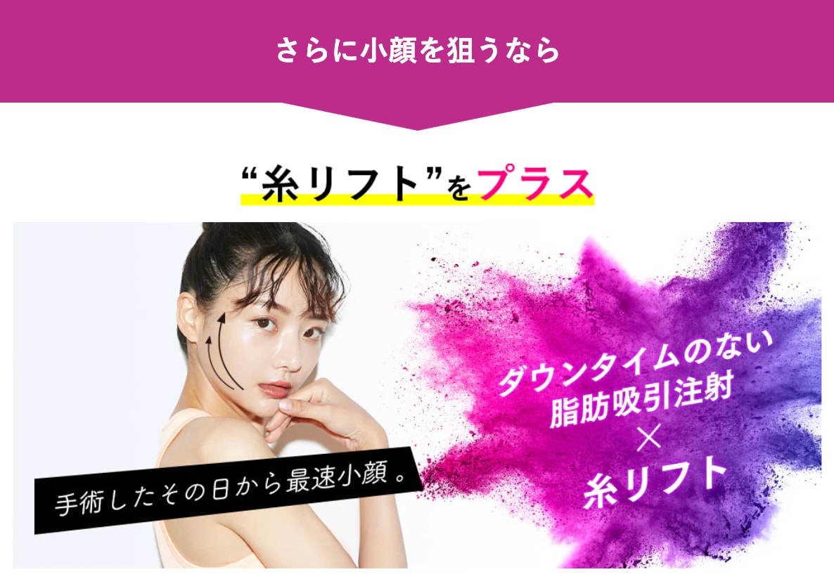 脂肪吸引注射とセットで更に小顔に