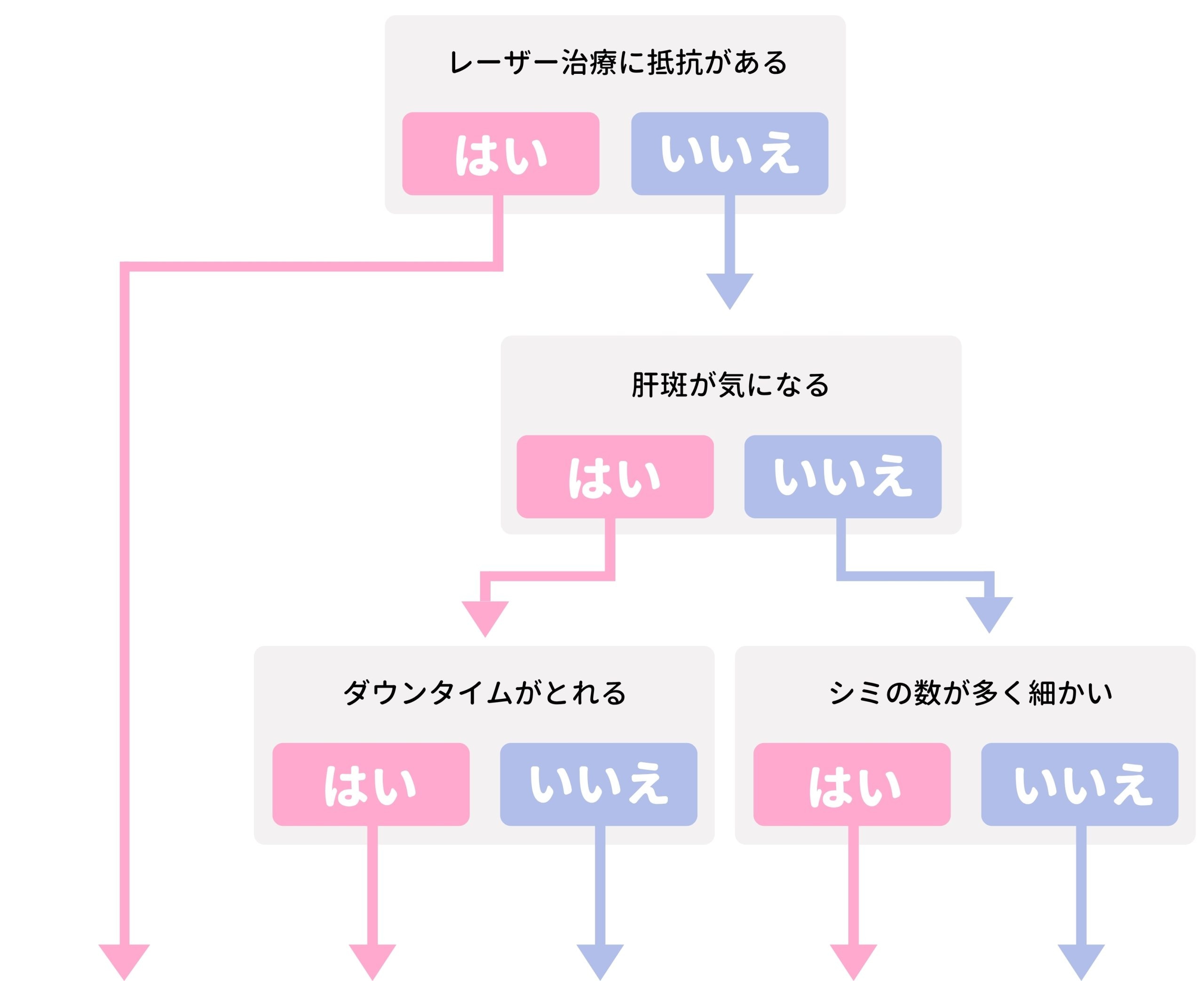 シミ診断フローチャート