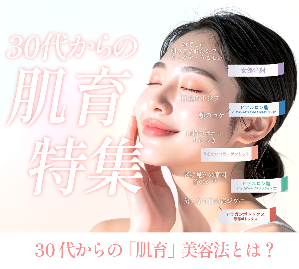 《都内で肌育》美容医療で小じわ改善・ツヤハリアップ・アンチエイジング特集！