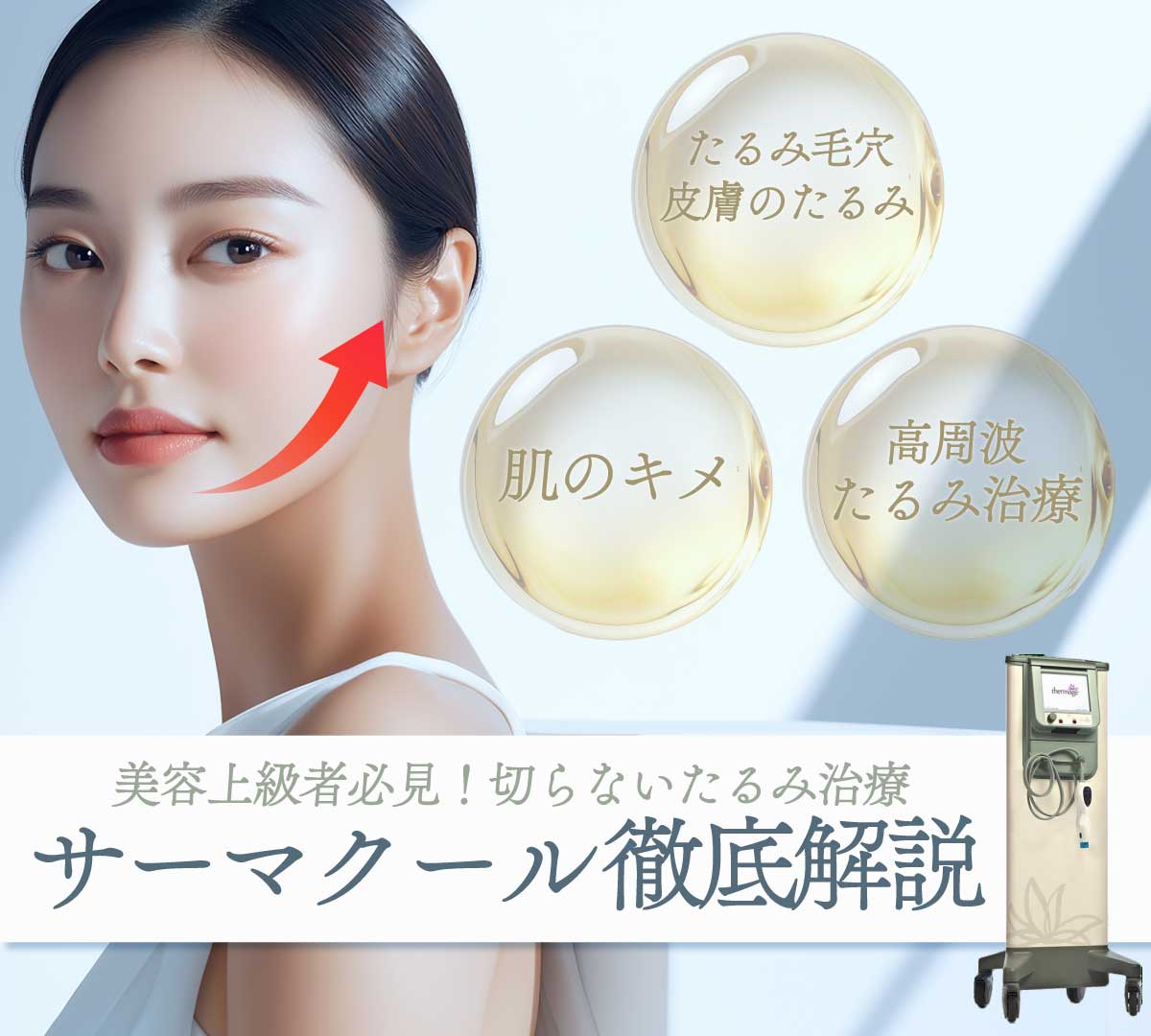 【湘南美容×サーマクールCPT】切らずに顔のたるみ解消！引き上げ引き締めなら表参道院