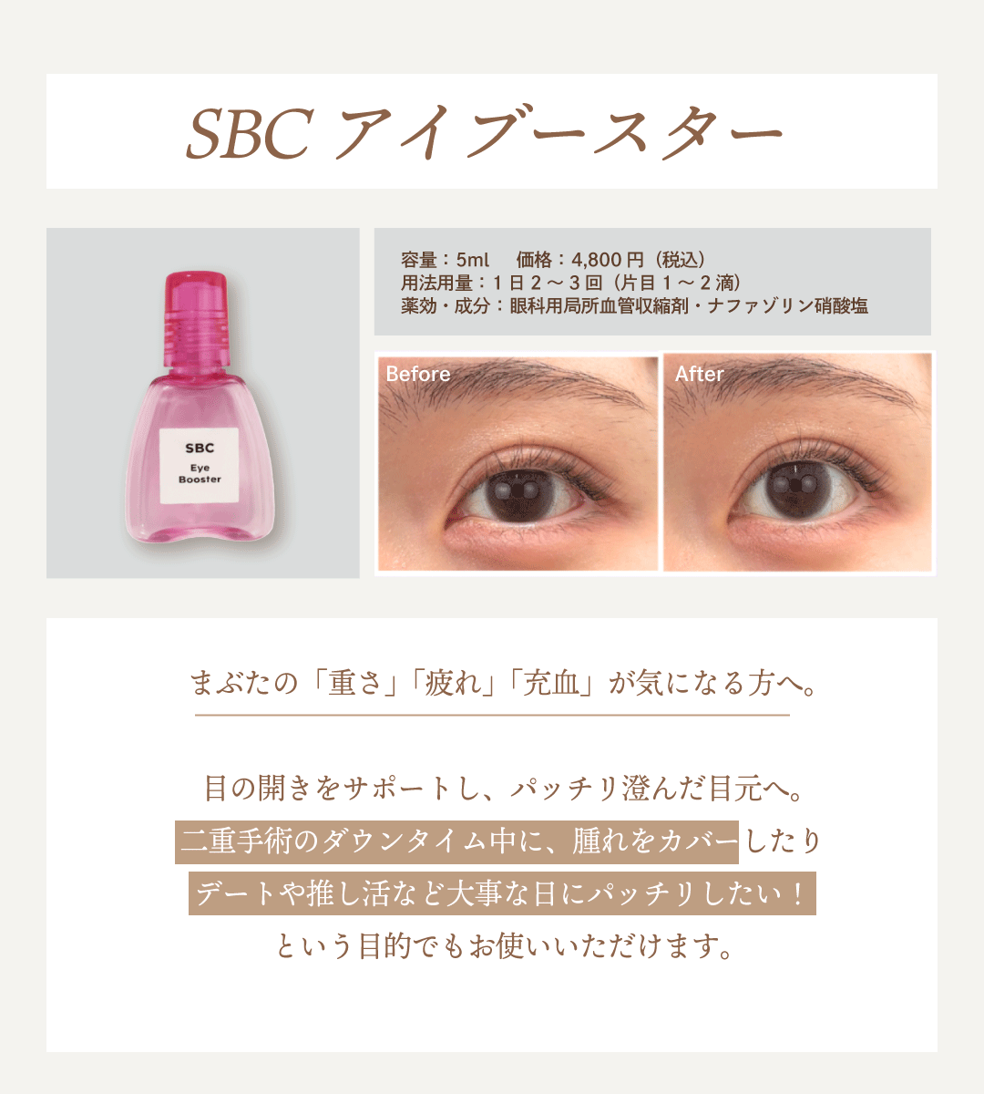 ① SBCアイブースター