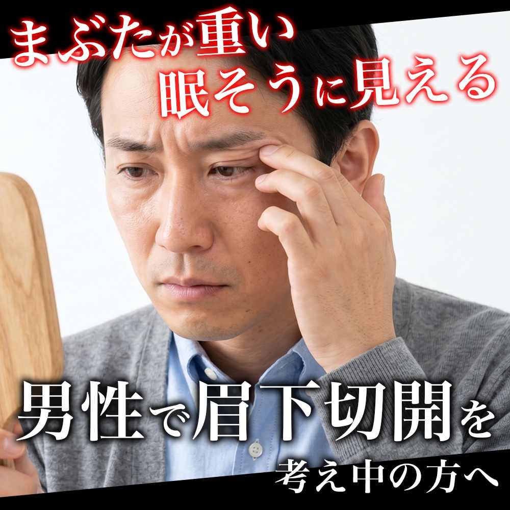 男性の眉下切開なら表参道Oculus院｜まぶたの重み・疲れ顔を症例数5年連続No.1※の滝澤医師が解説
