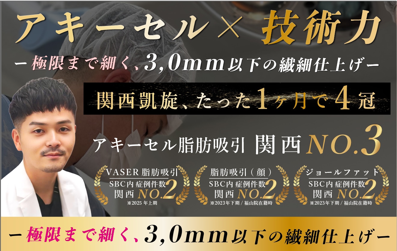 ①【脂肪吸引系施術】NO.1＆３冠達成