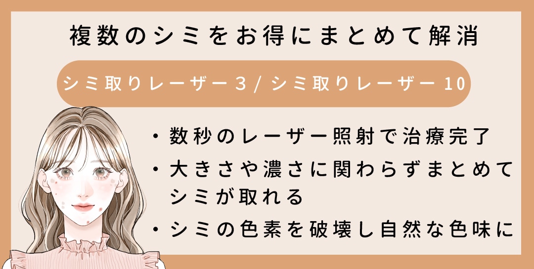 シミ取りレーザー3 ／ シミ取りレーザー10