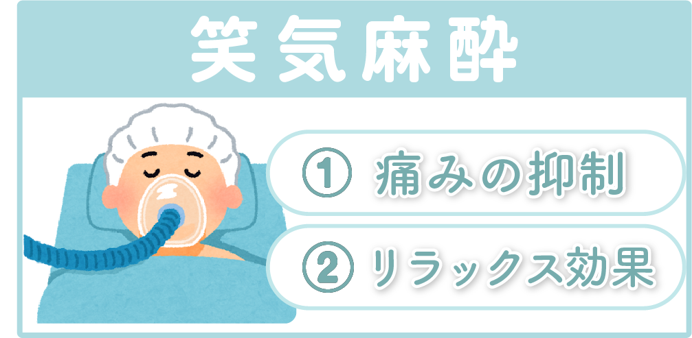 リラックス効果による『笑気麻酔』