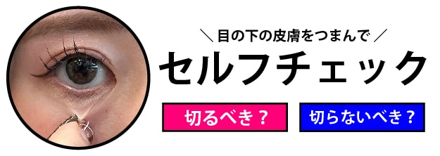 目の下の皮膚をつまんでみてください