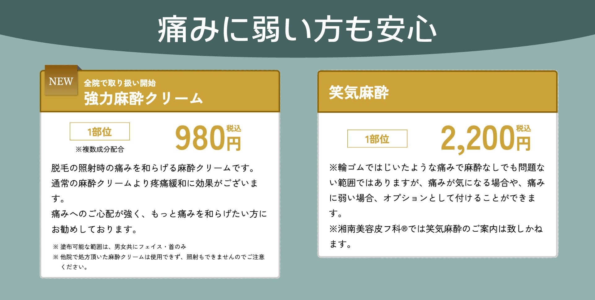 「痛みが苦手」をあきらめない‼️選べる2つの麻酔オプション