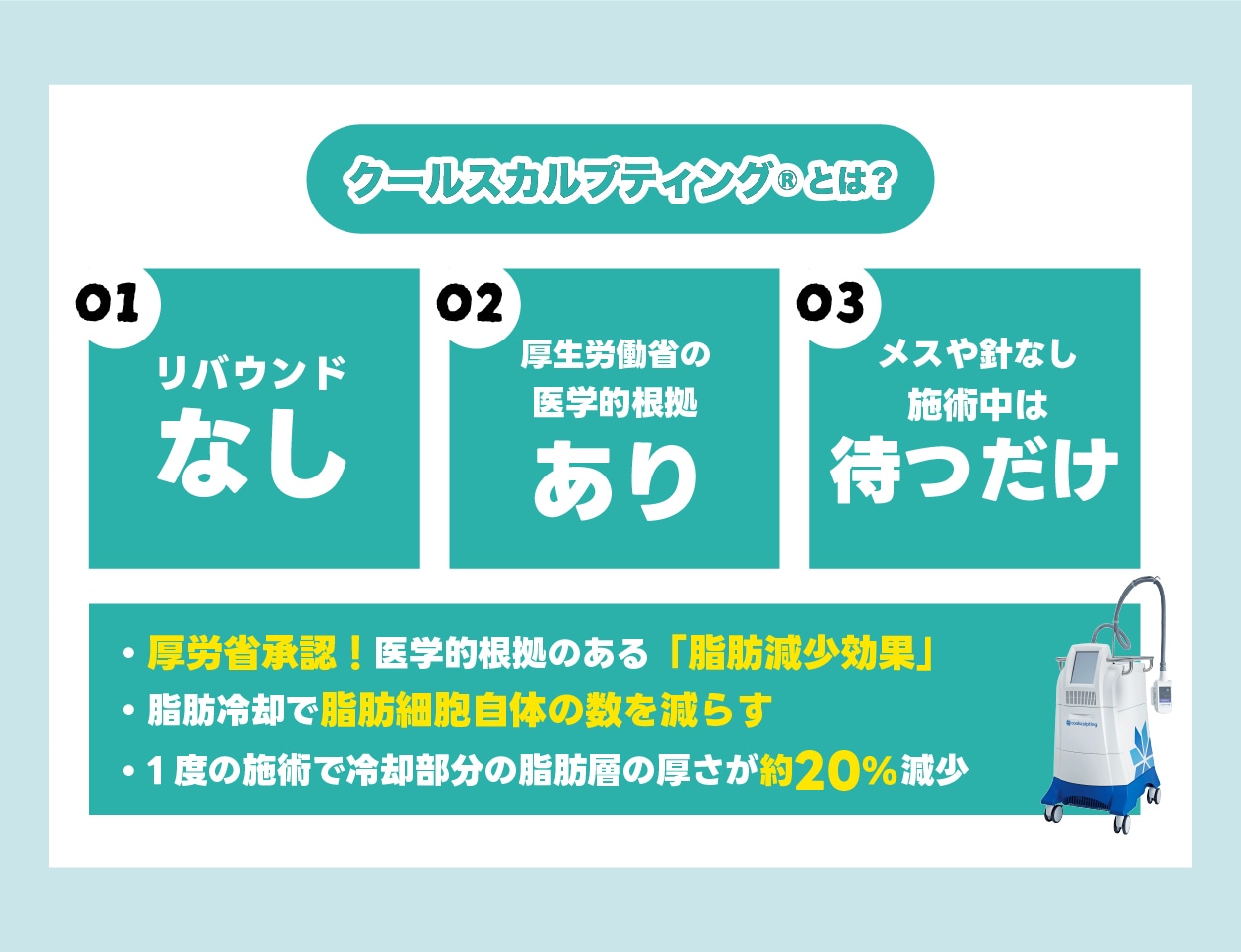 クールスカルプティング®とは？【特徴と効果】