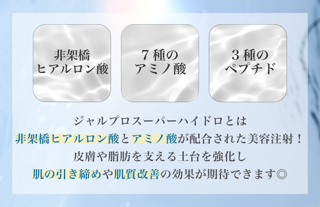 次世代肌育注射『ジャルプロスーパーハイドロ』って？