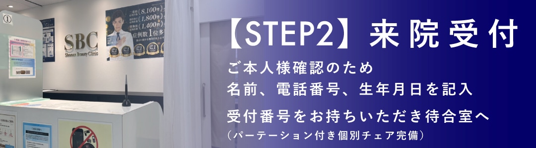 【STEP2】ご来院受付
