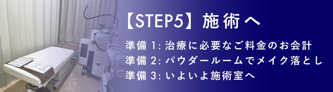 【STEP5】施術までの流れ