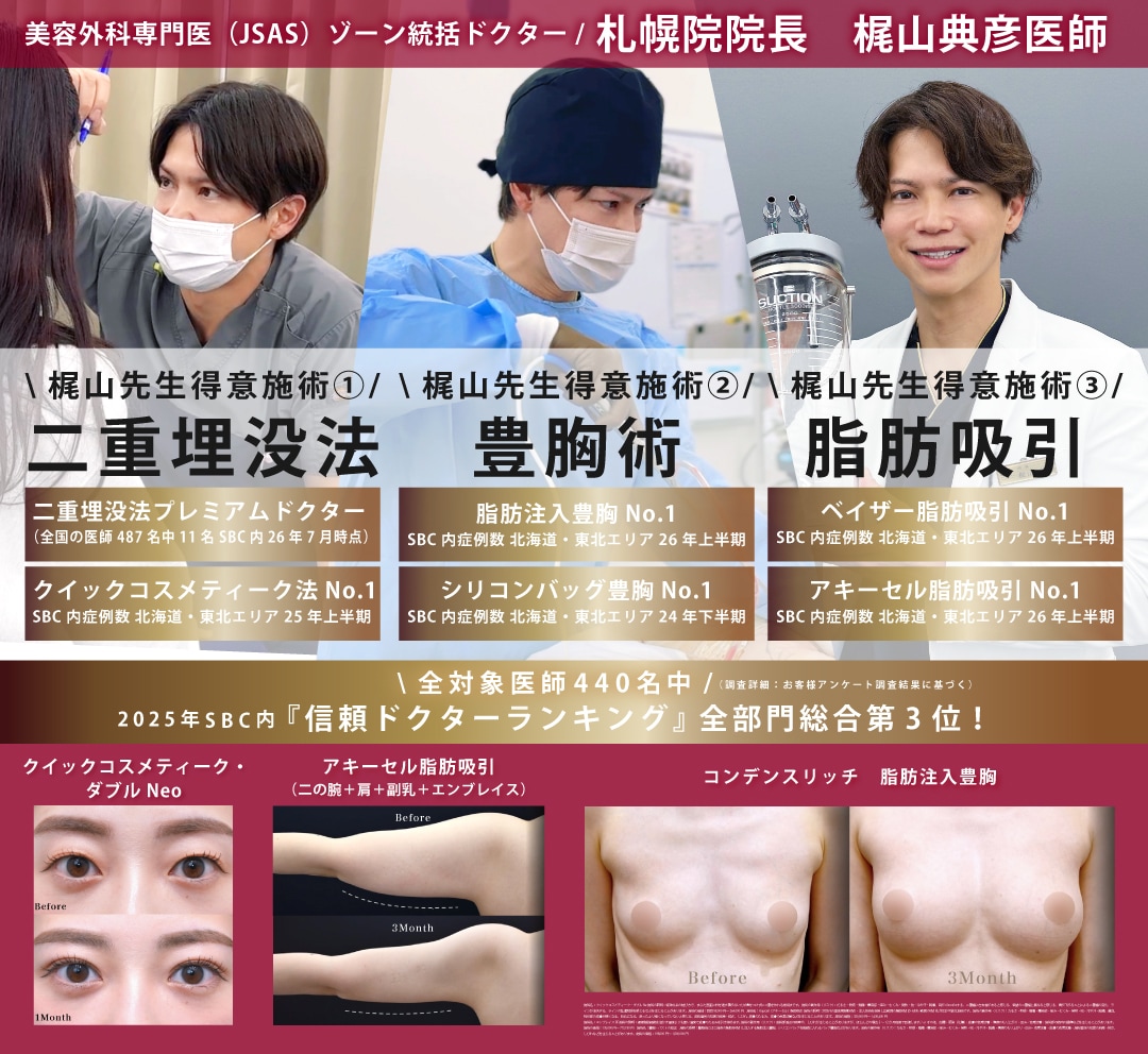 二重・脂肪吸引・豊胸お任せください