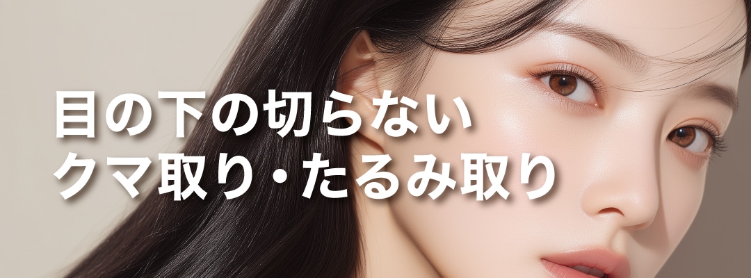 目の下の切らないクマ・たるみ取り