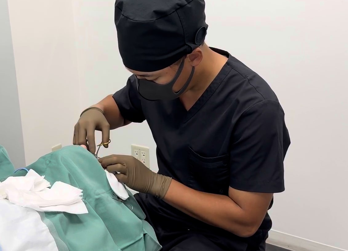 手術が早いため腫れやダウンタイムが短い